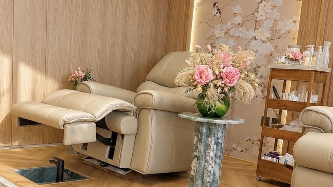 Pedicure chair and treatment area
